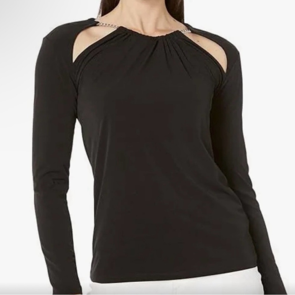 MICHAEL Michael Kors Black Cutout Blouse